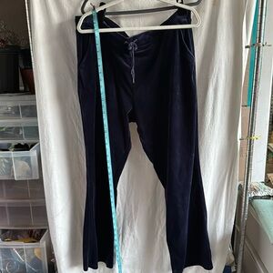 Cozy velours dark blue joggers